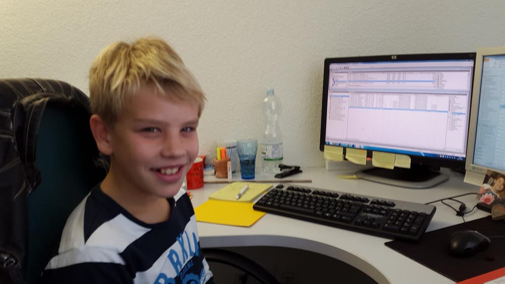 Timo Reichmuth im Büro der Bausoft Informatik AG in Mettmenstetten. (Bild: Petra Reichmuth)