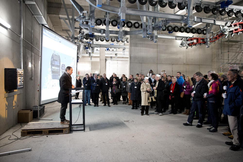 Offizielle Begrüssung durch Norbert Patt, CEO Titlis Bergbahnen. (Bild: Manuela Jans-Koch (Neue LZ))
