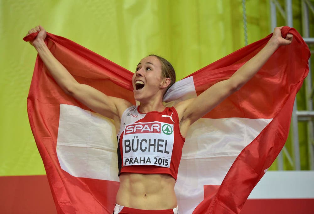 Selina Büchel (23) holt EM-Gold über 800 Meter (8. März). (Bild: Keystone / Martin Meissner)