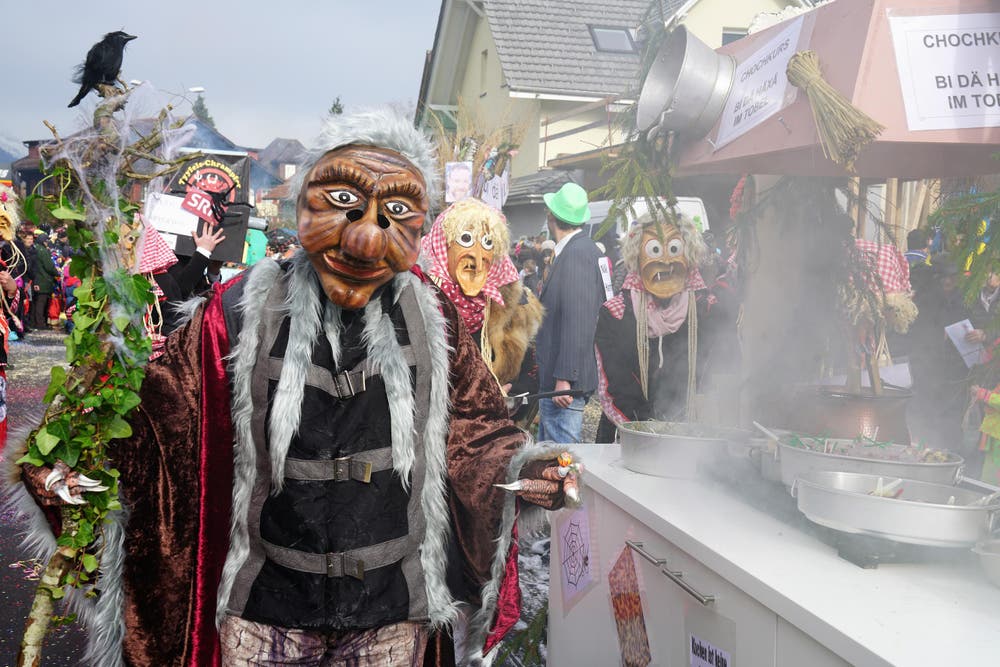 Die Melchaatobelhexen (Bild: Romano Cuonz (Giswil, 11. Februar 2018))