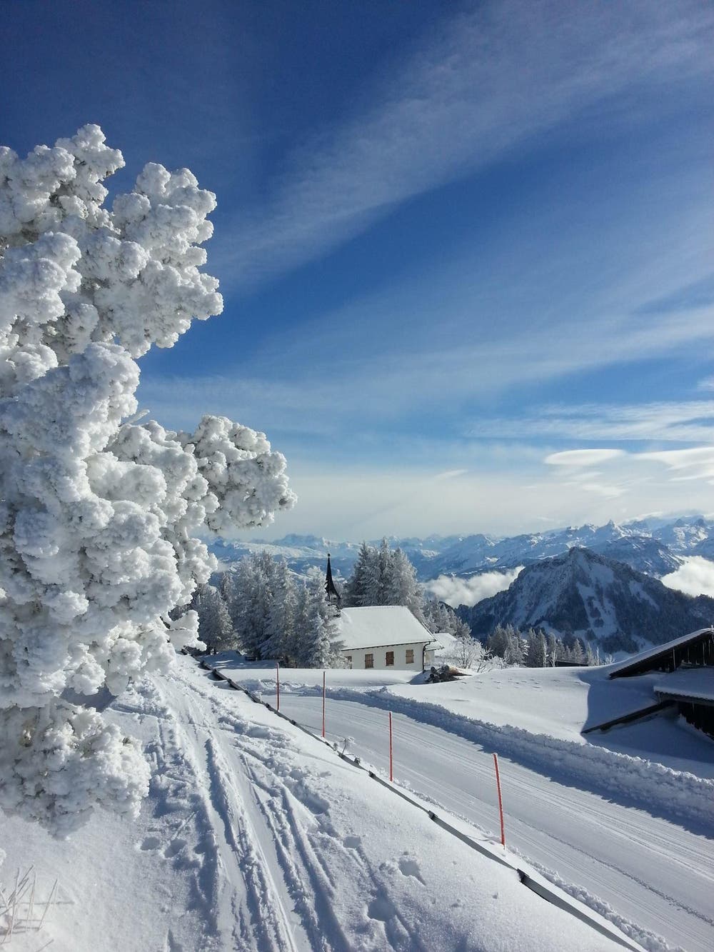 Platz 6 – 684 Gefällt mir: Winterlandschaft bei der Kapelle Rigi Scheidegg (14. Februar). (Bild: Leser Ruedi Althaus)