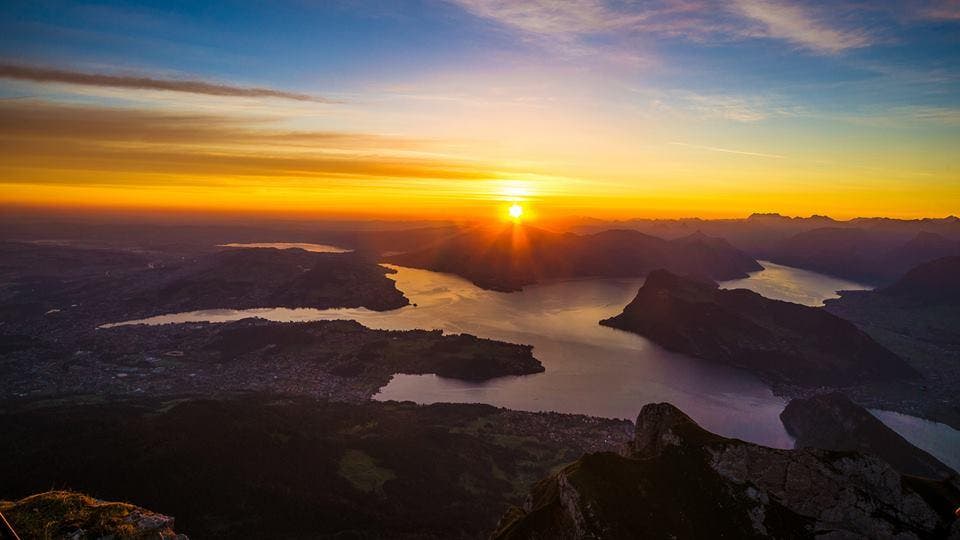 Platz 4 – 783 Gefällt mir: Prächtige Aussicht auf den Vierwaldstättersee (7. August). (Bild: Leser Dominik Baumgartner)