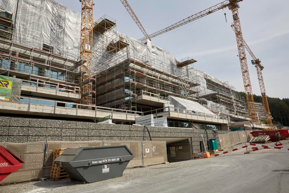 Ein Blick in die Baustelle des neuen Bürgenstock Resorts auf dem Bürgenstock. (Bild: pd / Natalie Boo / AURA)