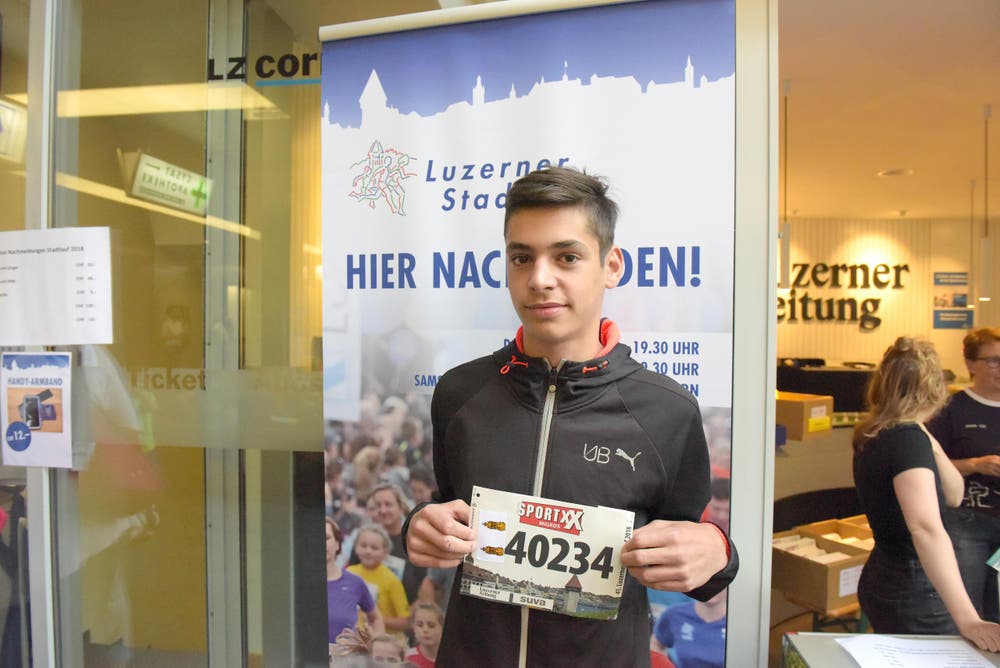 Florian Kalt, Hellbühl, Startnummer 40 234, zum 41. Stadtlauf: «Ich will in meiner Kategorie unter die Top 10 laufen. Auf den Lauf und die super Stimmung in der Stadt freue ich mich sehr.» (Bild: LZ)