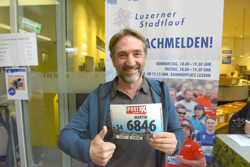 Martin Bärlocher, Stadt Luzern, Startnummer 6846, zum 41. Stadtlauf: «Ich bin aus Rothrist nach Luzern gezügelt. Als Neuzuzüger ist es für mich ein Muss, hier zu starten.» (Bild: LZ)