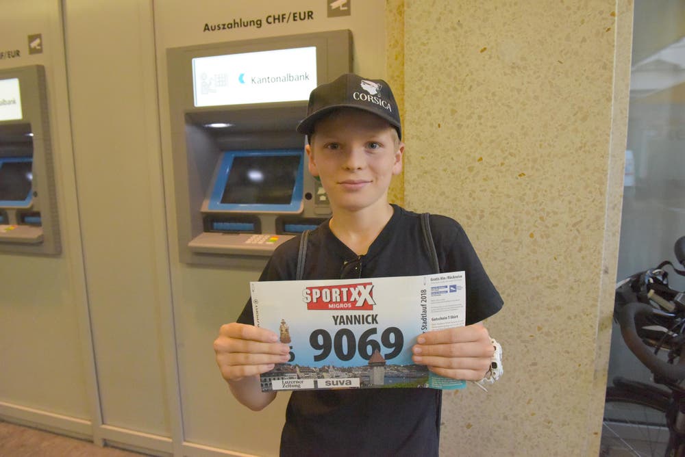 Yannick Birrer, Kriens, Startnummer 9069, zum 41. Stadtlauf: «Ich bin dieses Jahr erstmals allein am Start. Darauf freue ich mich.» (Bild: LZ)