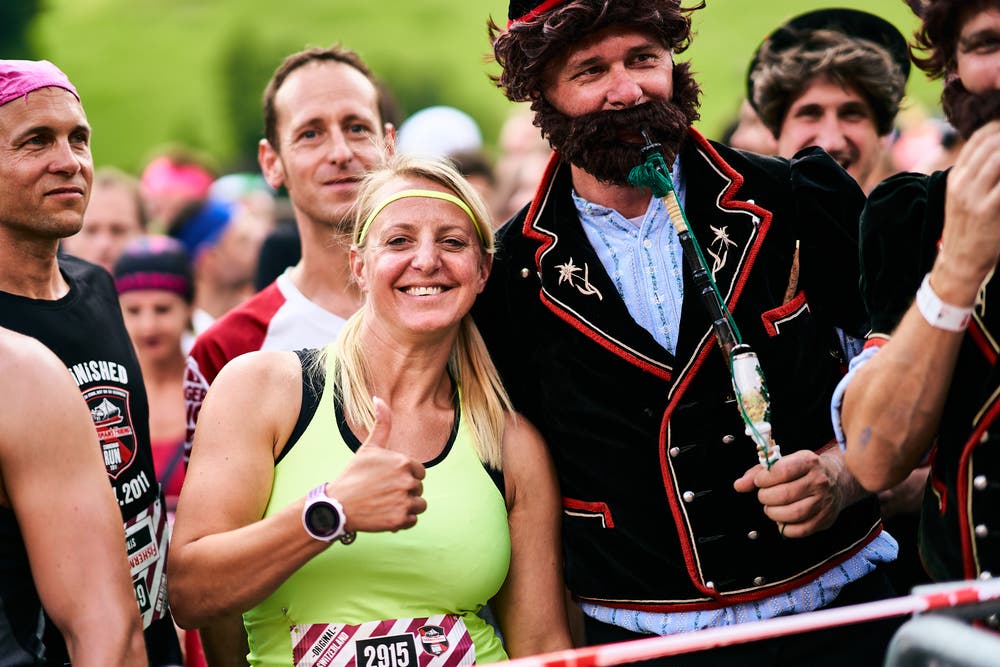 Originell verkleidete Läufer, auch dies gehört zum Strongmanrun. (Bild: PD)