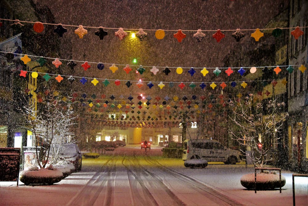 Willisau ist trotz Schnee bereit für die Fasnacht. (Bild: Alfred Herzog, 9. Januar 2019)