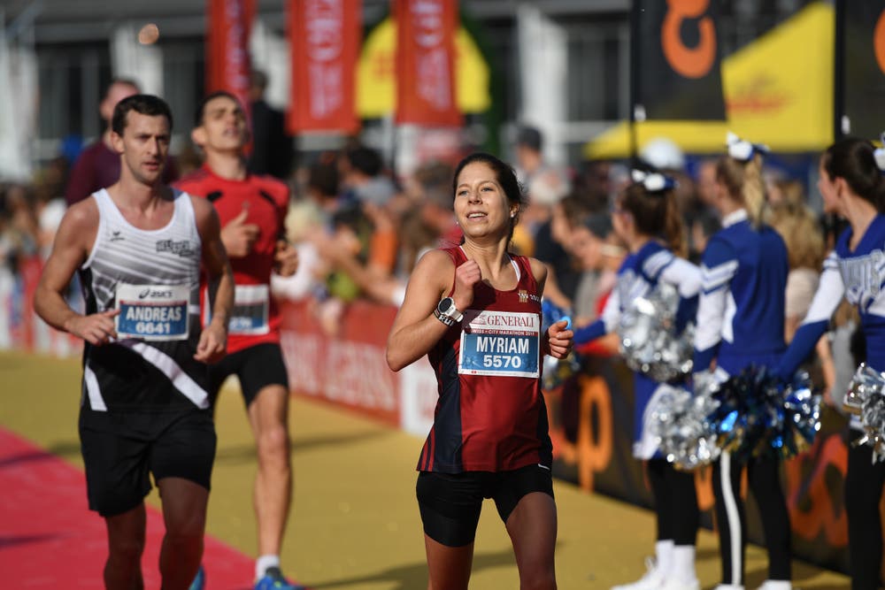 Zieleinlauf beim Verkehrshaus. (Bild: Corinne Glanzmann, Luzern, 27. Oktober 2019)