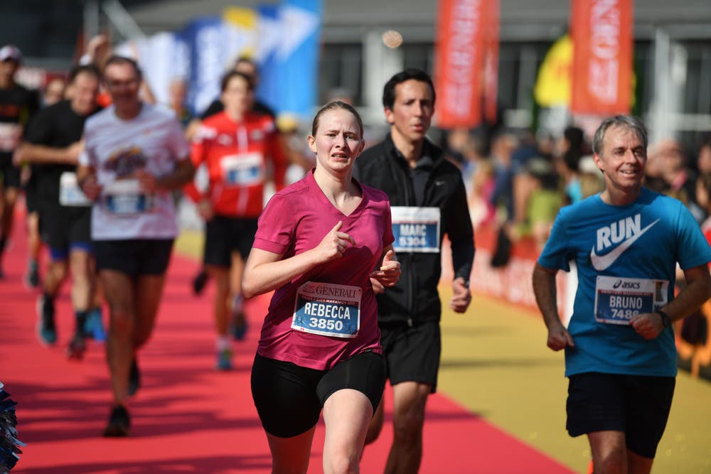 Zieleinlauf beim Verkehrshaus. (Bild: Corinne Glanzmann, Luzern, 27. Oktober 2019)