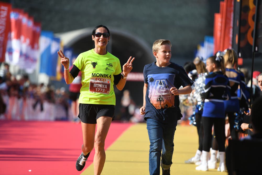 Zieleinlauf beim Verkehrshaus. (Bild: Corinne Glanzmann, Luzern, 27. Oktober 2019)