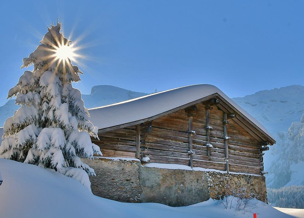 Blick zum Titlis. (Bild: Hans Burch (Engelberg, 10. Februar 2019))