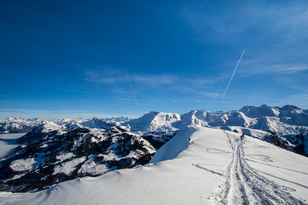 Grandiose Fernsicht auf dem Buochserhorn. (Bild: Vinzenz Blum, 6. Februar 2019)