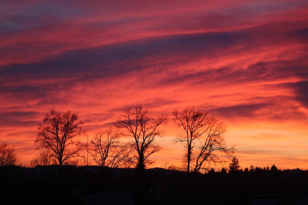 Sonnenuntergang. (Bild: Annerös Künzli (Emmenbrücke, 23. Februar 2019))