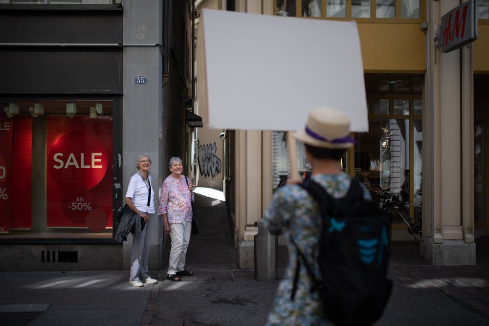 Frauenstreik in St.Gallen. (Bild: Benjamin Manser)