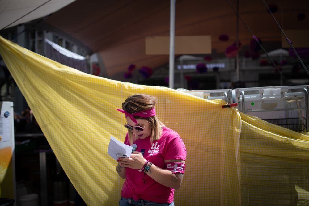 Frauenstreik in St.Gallen. (Bild: Benjamin Manser)