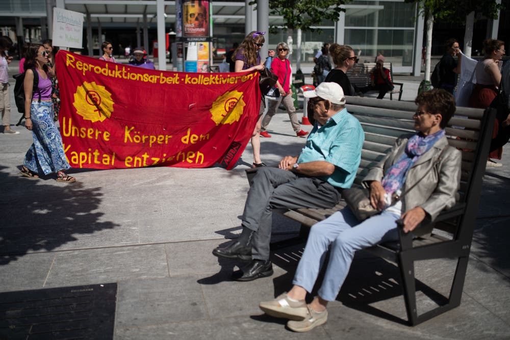 Frauenstreik in St.Gallen. (Bild: Benjamin Manser)