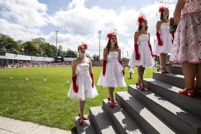 Schlussfeier im Stadion Brügglifeld. (Bild: Alexandra Wey/Keystone, 23. Juni 2019)