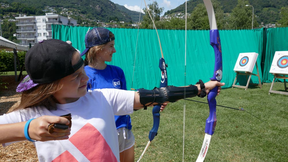 Im kantonalen Sportlager Zug wird scharf geschossen. Lagerbild: Kantonales Sportlager Zug (Tenero, 15. Juli 2019)