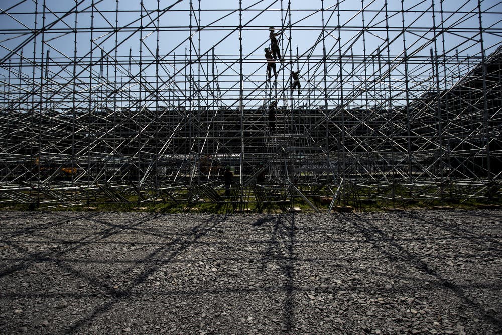 Verbaut werden 300'000 Einzelteile. (Bild: Alexandra Wey / Keystone, 24. Juli 2019)