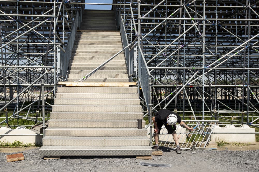 Über 5000 Personen haben sich bereits für eine Führung durch die Baustelle angemeldet. (Bild: Alexandra Wey / Keystone, 24. Juli 2019)