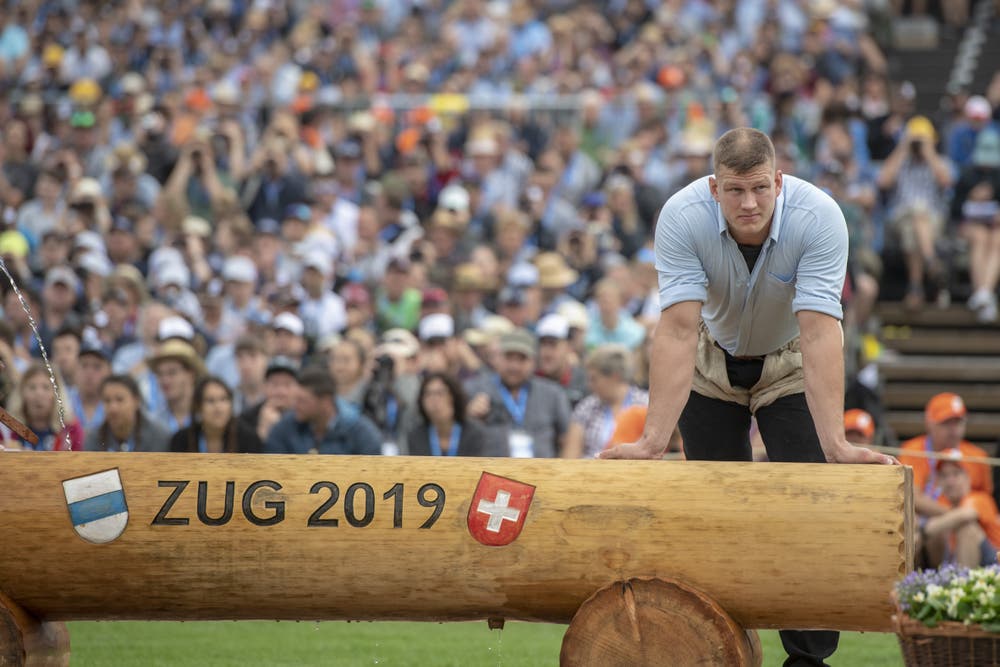 Pirmin Reichmuth im 1. Gang. (Bild: KEYSTONE/Urs Flüeler, Zug, 24. August 2019)