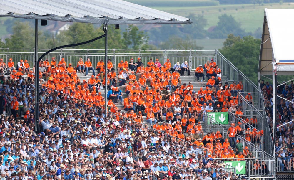 Die Helfertribüne. (Bild: Stefan Kaiser, Zug, 24. August 2019)