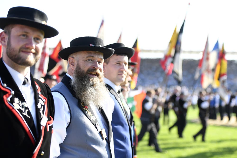 Der Festakt in der Arena. (KEYSTONE/Urs Flüeler)