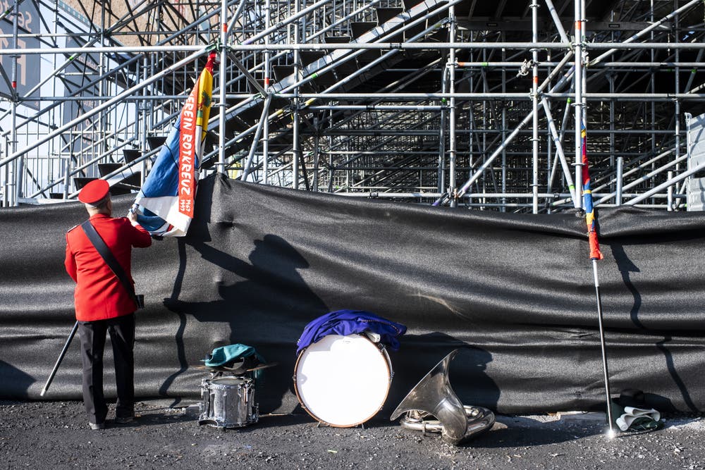 Der Festakt in der Arena. (KEYSTONE/Ennio Leanza)