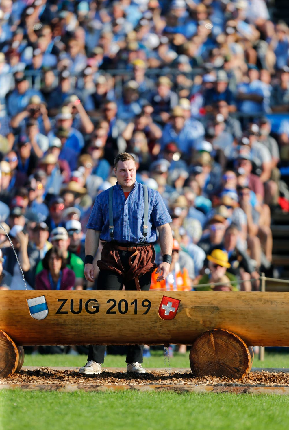 Joel Wicki ist nach dem gestellten Gang gegen Christian Stucki noch immer zuversichtlich. (Bild: Stefan Kaiser, Zug, 25. August 2019)