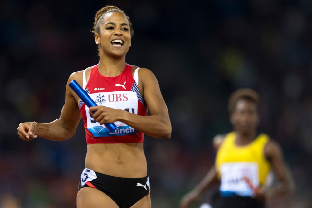 Salomé Kora; Alter: 25; Wohnort: St.Gallen; Starts: 100m, Sprintstaffel Prognose: Eine Zeit von 11,13 katapultierte Kora sensationell in die erweiterte Sprint-Weltspitze. Noch fehlt aber die Bestätigung für den Exploit. Wenn Sie in einem Film mitspielen dürften, welchen würden Sie wählen? «‹Die Töchter des Monsieur Claude›. Er ist super witzig und spielt mit den kulturellen Unterschieden, die ich aufgrund meines Ursprungs ebenfalls wahrnehme.» (KEYSTONE/Ennio Leanza)