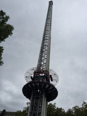 Nichts für schwache Nerven: Der 80 Meter hohe Spin-Tower.