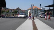 Vorbild: Mittelstreifen auf der Hauptstrasse in der Berner Agglomerationsgemeinde Köniz. Bild: Gemeinde Köniz