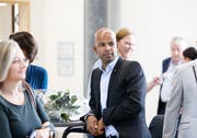 SP-Kandidat Rupan Sivaganesan bei der Bekanntgabe der Resultate der Stadtratswahl am Sonntag im KBZ. (Bild: Stefan Kaiser (7. Oktober 2018))