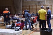 In Sant Llorenc des Cardassar in Mallorca wurden die Bewohner evakuiert und in Notunterkünfte gebracht (Bild: EPA, 9. Oktober 2018)
