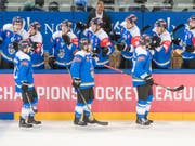 Der EV Zug zieht als zweites Team nach dem SC Bern in die K.o.-Phase der Champions Hockey League ein (Bild: Urs Flüeler/Keystone)