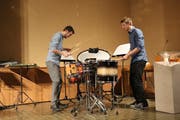 Mirco Huser und Tim Reichen bei ihrem Konzert in Kradolf. (Bild: Hannelore Bruderer)