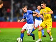 Italien, hier mit Marco Verratti, spielt im Test gegen die Ukraine 1:1 unentschieden (Bild: KEYSTONE/EPA ANSA/SIMONE ARVEDA)
