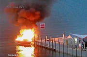 Eine heftige Explosion zerstörte das Boot, auf dem sich Dominik Zehnder und seine Familie befand. (Leserbild Tele Züri)