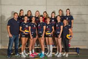 Die NLB-Equipe des VBC Aadorf für die Saison 2018/19: (hinten von links) Simona Hercogova, Elise Boillat, Elena Hake, Viviane Habegger, Elis Albertini, Muriel Grässli, Ramona Meili,(vorne von links) Cao Herrera (Trainer), Filiz Yürükalan, Rahel Oswald (Captain), Vanessa Gwerder, Eva Krieger, Martina Koch, Nina Hake (Physio).