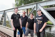 Rivers Edge: Jeremy Schauwecker, Alex Apelt, Bryan Gabathuler und Kevin Kern (v.l.). (Bild: Karin Büchi)