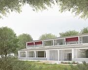 Das Siegerprojekt «Baloo» sieht einen Neubau zwischen der Schul- und der Urbanstrasse vor. (Bilder: PD / Allemann Bauer Eigenmann Architekten AG)