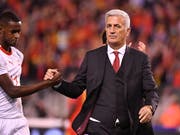Nationaltrainer Vladimir Petkovic sah gegen Belgien trotz der Niederlage eine über weite Strecken gute Leistung seiner Mannschaft (Bild: KEYSTONE/AP/GEERT VANDEN WIJNGAERT)