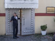 Der Eingang zum saudiarabischen Konsulat in der türkischen Metropole Istanbul. (Bild: KEYSTONE/AP/PETROS GIANNAKOURIS)