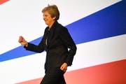 Englands Premierministerin Theresa May. (Bild: Neil Hall/EPA (Birmingham, 3. Oktober 2018))