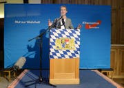 Alice Weidel, Vorsitzende der AfD-Bundestagsfraktion, spricht während der Wahlparty der AfD. (Bild: Keystone)