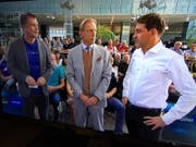 FCL-Trainer René Weiler (rechts) mit Christoph Daum (Mitte) und Moderator Thomas Helmer in der Sendung Doppelpass von Sport1. (Bild Screenshot Sport1)