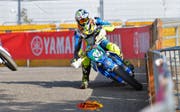 Der Stanser Benno Bieri - hier beim Rennen in Gontenschwil - holt in seiner ersten Super-Moto-Saison gleich den Titel bei den «Einsteigern». (Bild: PD)