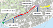 Kartenausschnitt der Luzerner Altstadt. (Bild. Geoinformation Kanton Luzern)
