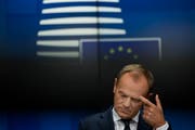 Präsident des Europäischen Rates, Donald Tusk, in Brüssel. (Bild: AP Photo/Francisco Seco (Brüssel, 16. Oktober 2018))